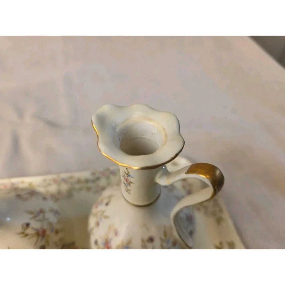 hand painted lenwile china ardalt japan Vanity Set Beautiful Missing One Stopper
